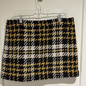 J. Crew Wool Houndstooth Patterned Mini Skirt